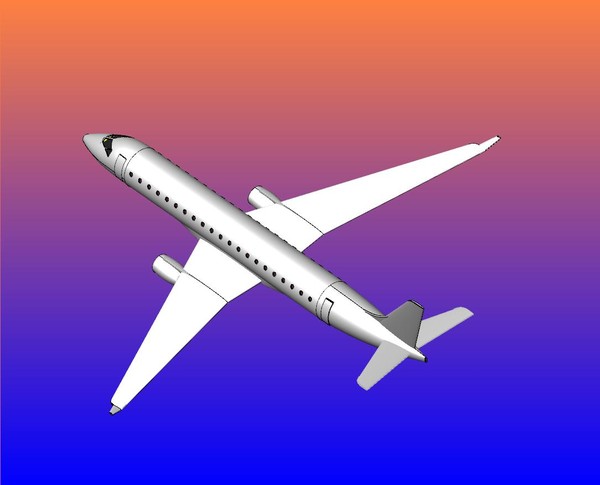 japan regional jet sat 3d dwg - Japan Regional Jet.sat or .dwg by RodgerSaintJohn